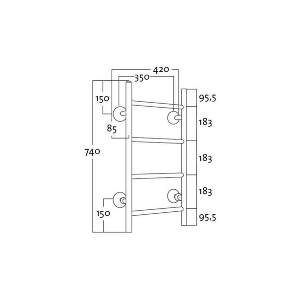 Rej Design pyyhekuivain Tango BTH 35744 yläkytkentä, musta [5487619] |