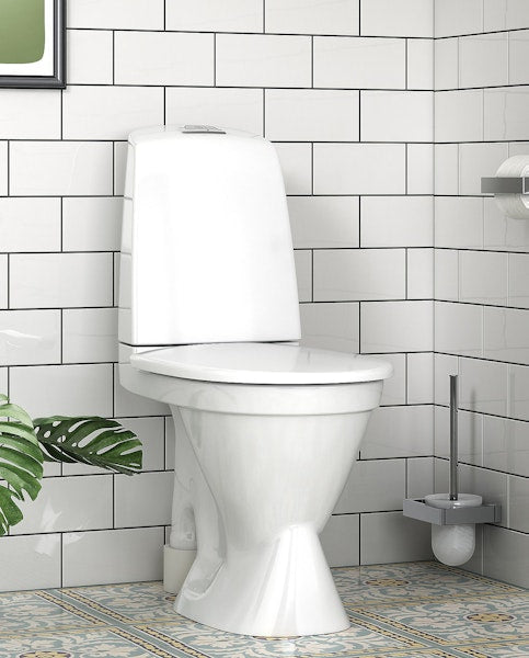 WC-laite Gustavsberg Nautic 1596 1-huuhtelu, korkea, kanneton, Hygienic Flush, S-lukko [5652163]