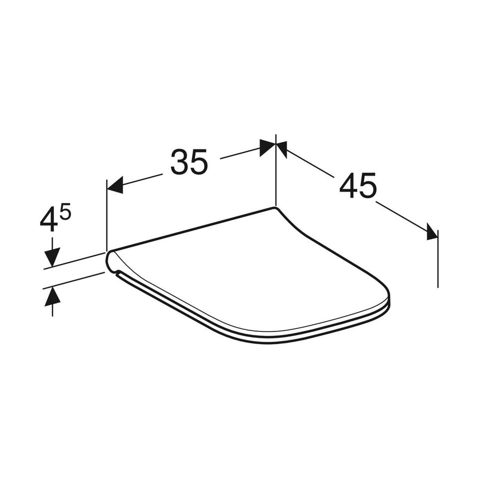 WC - istuinkansi Geberit Smyle Square, slim design, sandwich design SC [5658135] |