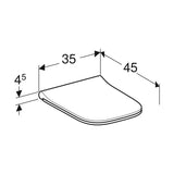 WC - istuinkansi Geberit Smyle Square, slim design, sandwich design SC [5658135] |