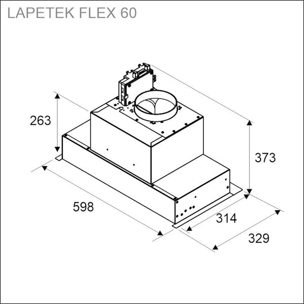 Liesituuletin Lapetek Flex 60 X1 EC musta [7939763]