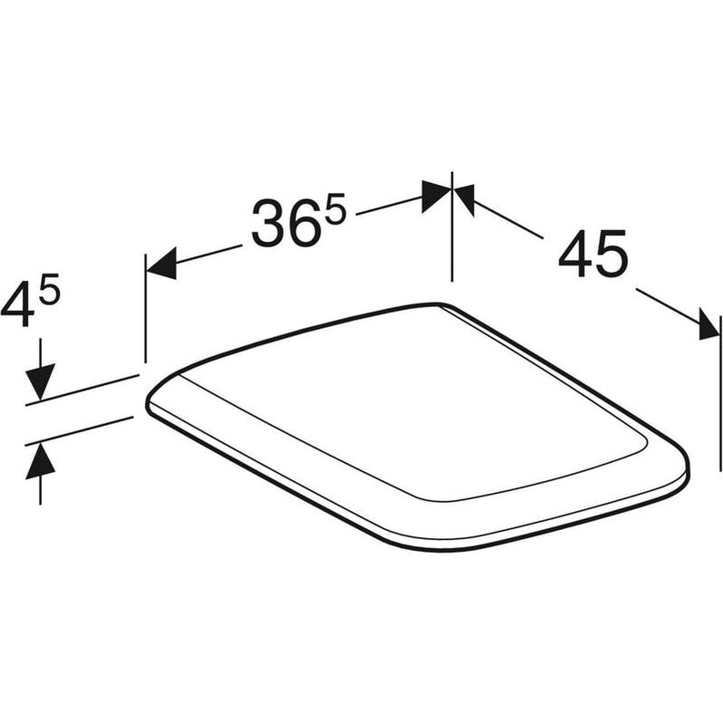 WC-istuinkansi Geberit Icon Square SC, valkoinen 571910000 [5715017]