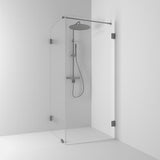 Svedbergs 180° suihkukulma 80x100, suora/kiinteä, lyijynmusta/kirkas [624781] |