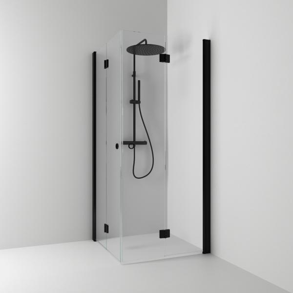 Svedbergs Skoga suihkukulma 90x90, taitettava, musta matta/kirkas [61607299] |