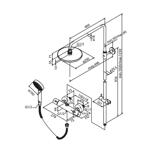 Damixa Suihkupaketti Hilina Kromattu/Hopea 579173035 [6330734] |