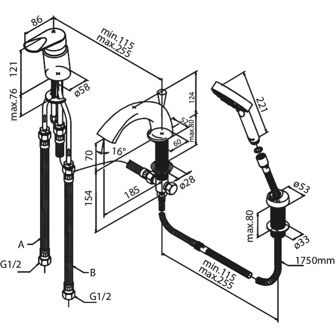 Damixa Clover Green Kylpy- ja poreammehana 6001300 6330662