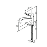 OUTLET Damixa Keittiöhana kromi/musta 600277400 |