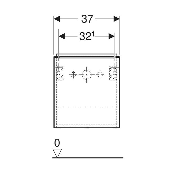 Alakaappi Geberit Icon 370X279X415 mm Hiekanharmaa [6018587] |