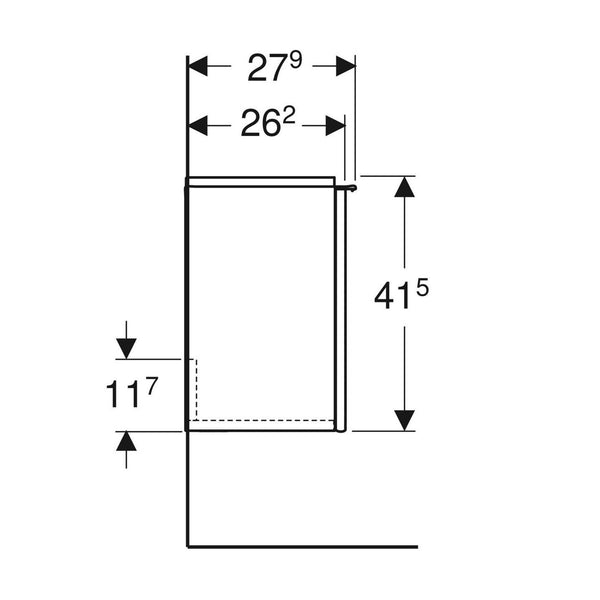 Alakaappi Geberit Icon 370X279X415 mm Hiekanharmaa [6018587] |