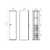 Pyykkikaappi Polaria PYK, kolmella korilla 400/S530 3 vasen [6045142] |