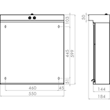 Peilikaappi LED-valaisimella Polaria VPK 550 pistorasia oikealla 6045163
