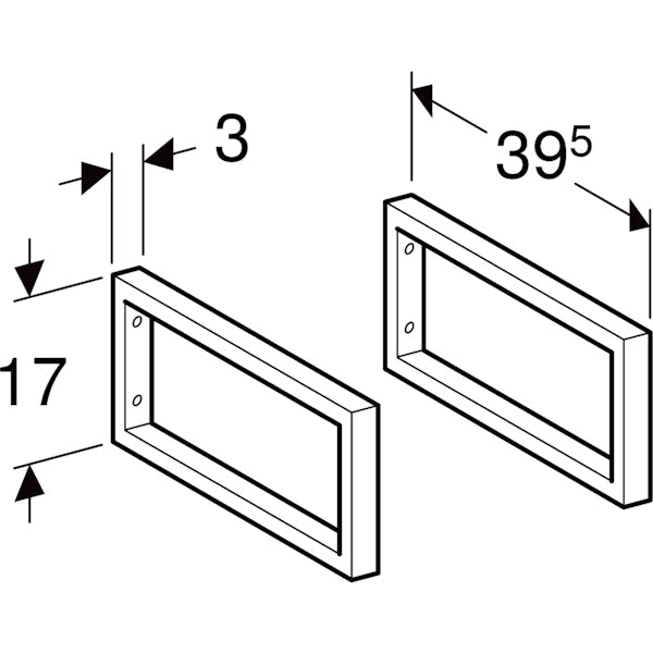 Pesualtaan kannake 2 kpl  IDO 6104300001 SEVEN D 395mm [5611426]