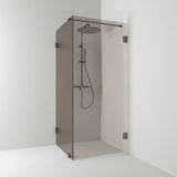 Svedbergs 180° suihkukulma 80x90, suora/kiinteä, lyijynmusta/pronssilasi [624989] |