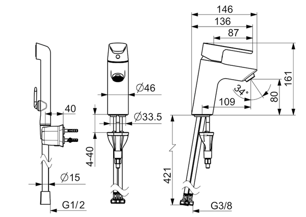 Pesuallashana Bidetta Oras Optima 2612F