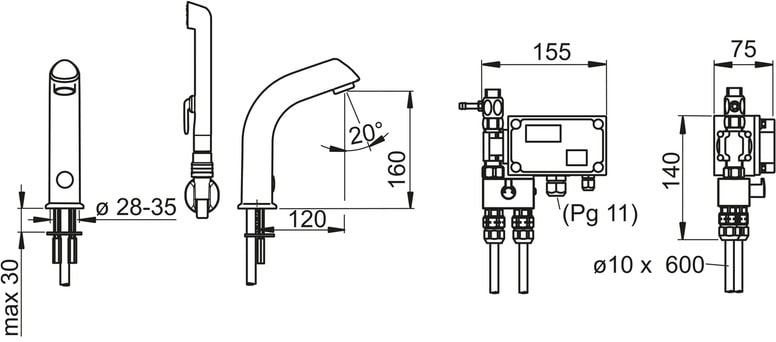 Pesuallashana Oras Electra 6205MZ 24/48 V, bidé, Bluetooth [6110402]