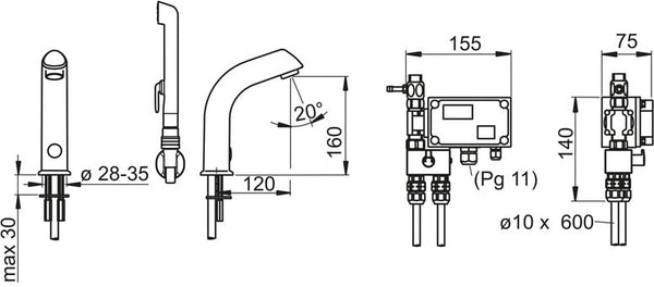 Pesuallashana Oras Electra 6205MZ 24/48 V, bidé, Bluetooth [6110402]