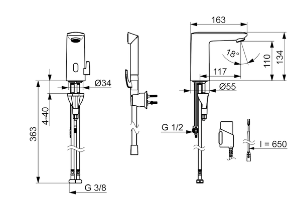 Pesuallashana Smart Bidetta Oras Electra 9212Fz 3 V Bt 6110421