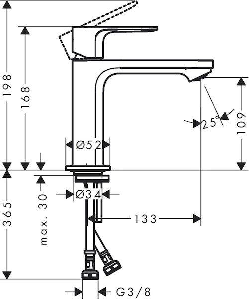 Pesuallashana 72541000 Hansgrohe Rebris 110 [6150934]