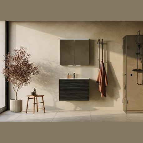 Svedbergs 180° suihkukulma 80x90, suora, lyijynmusta/pronssilasi [623989] |