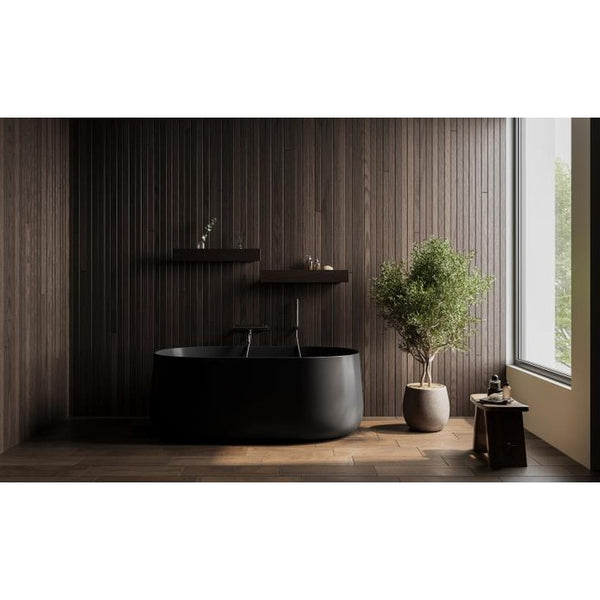 Lucite kylpyamme Auren 156x81 Musta matta [59804] |