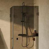 Svedbergs 180° suihkukulma 100x80, suora, lyijynmusta/pronssilasi [623981] |