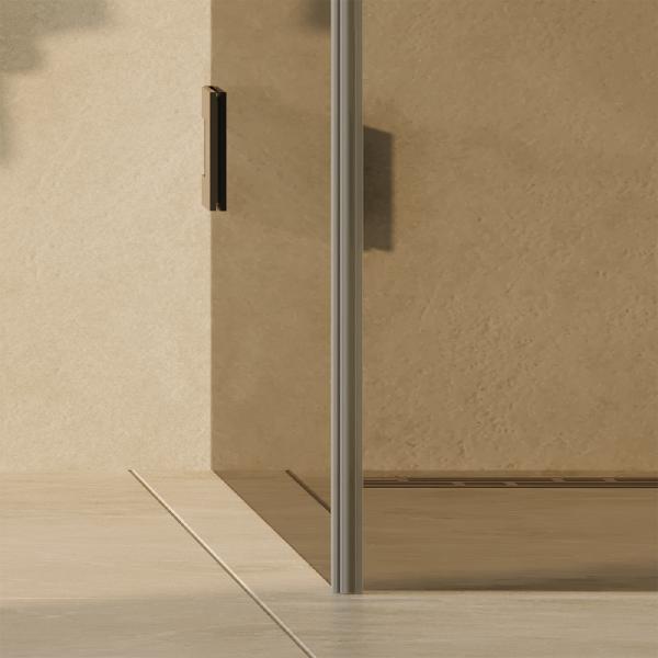 Svedbergs 180° suihkukulma 80x80, suora, lyijynmusta/savulasi [623888] |