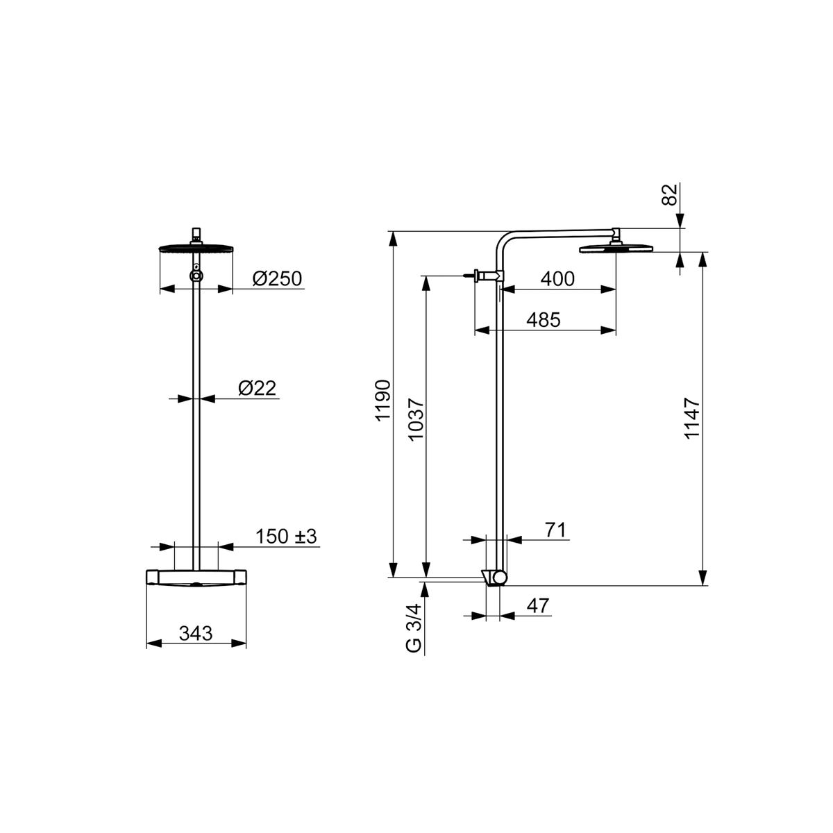 Sadesuihkuhana Oras Optima Style 7191N kromi [6310905] |