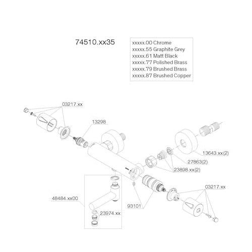 Amme - /Suihkuhana Damixa 74510.5535 SILHOUET Grafiitti 745105535 [6358092] |
