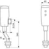 Urinaalin huuhtelulaite Oras Electra 6568Z 6 V BLUETOOTH 6416108