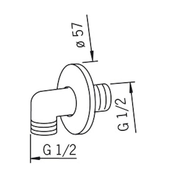 Suihkuletkun kulmaliitin Oras G1/2"xG1/2", 261998 6421676
