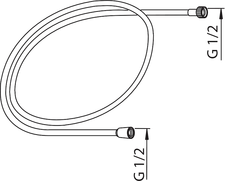 Suihkuletku Oras 1750 mm muovi/kromi 241017 [6510177]
