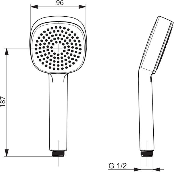 Käsisuihku Oras Apollo Style 1-säätö 253020 [6510243]