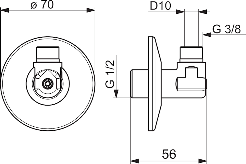 Kulmaliitinpari suluin Oras R1/2" 281215/2 [6510247]