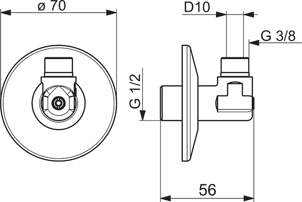 Kulmaliitinpari suluin Oras R1/2" 281215/2 [6510247]