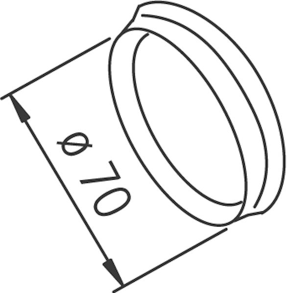 Peitelaipan tiivisterengas Oras 70 mm valkoinen 203524/2 [6511648]