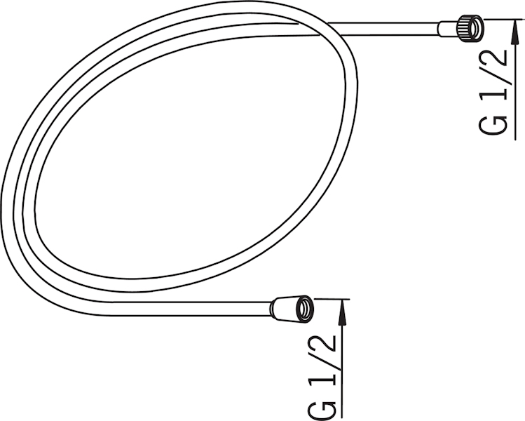Suihkuletku Oras 2000 mm muovi/valkoinen 241020-11 [6515041]