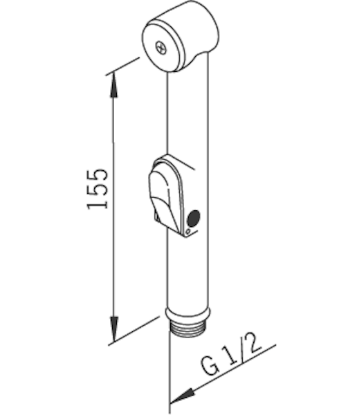 Bidekäsisuihku Oras lukittava valkoinen 242039-11 [6515605]