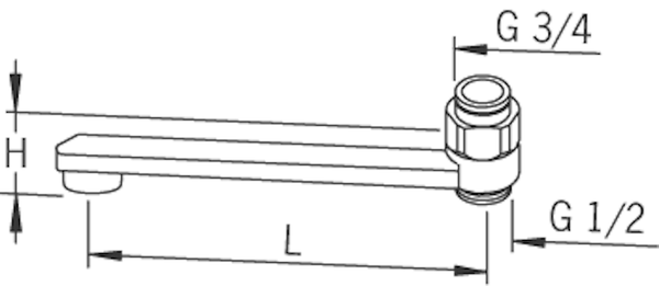 Ejektorijuoksuputki Oras 211525 pituus 250 mm [6517310]