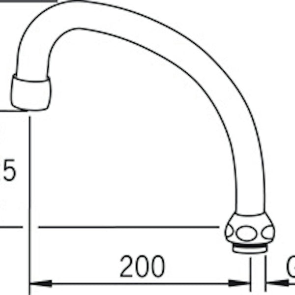 HU-juoksuputki Oras 213520 pituus 200 mm [6517450]