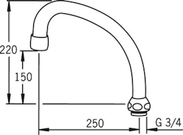HU-juoksuputki Oras 213525 pituus 250 mm [6517460]