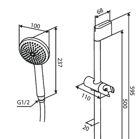 Damixa Suihkusetti Core Kromattu 593133000 [6531647] |