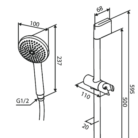 Damixa Suihkusetti Core Mattamusta 593136100 [6531648] |