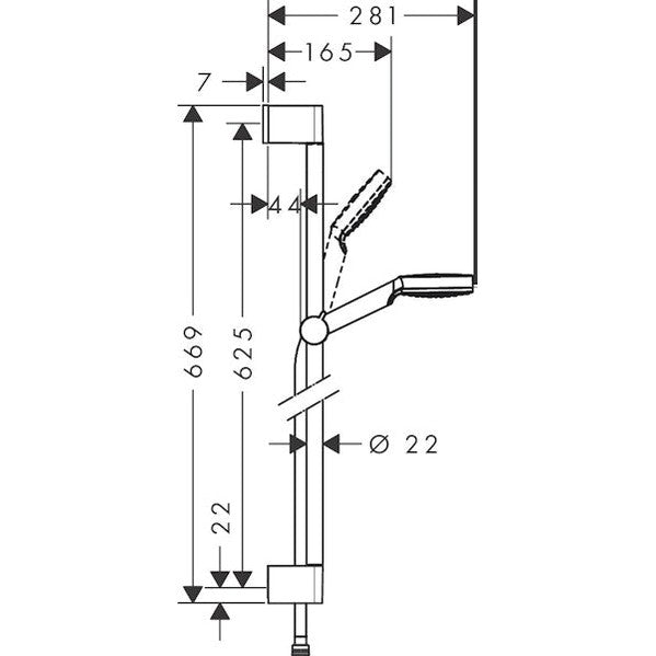 Suihkusetti Hansgrohe 26535400 Crometta 1 Jet Eco [6559762]