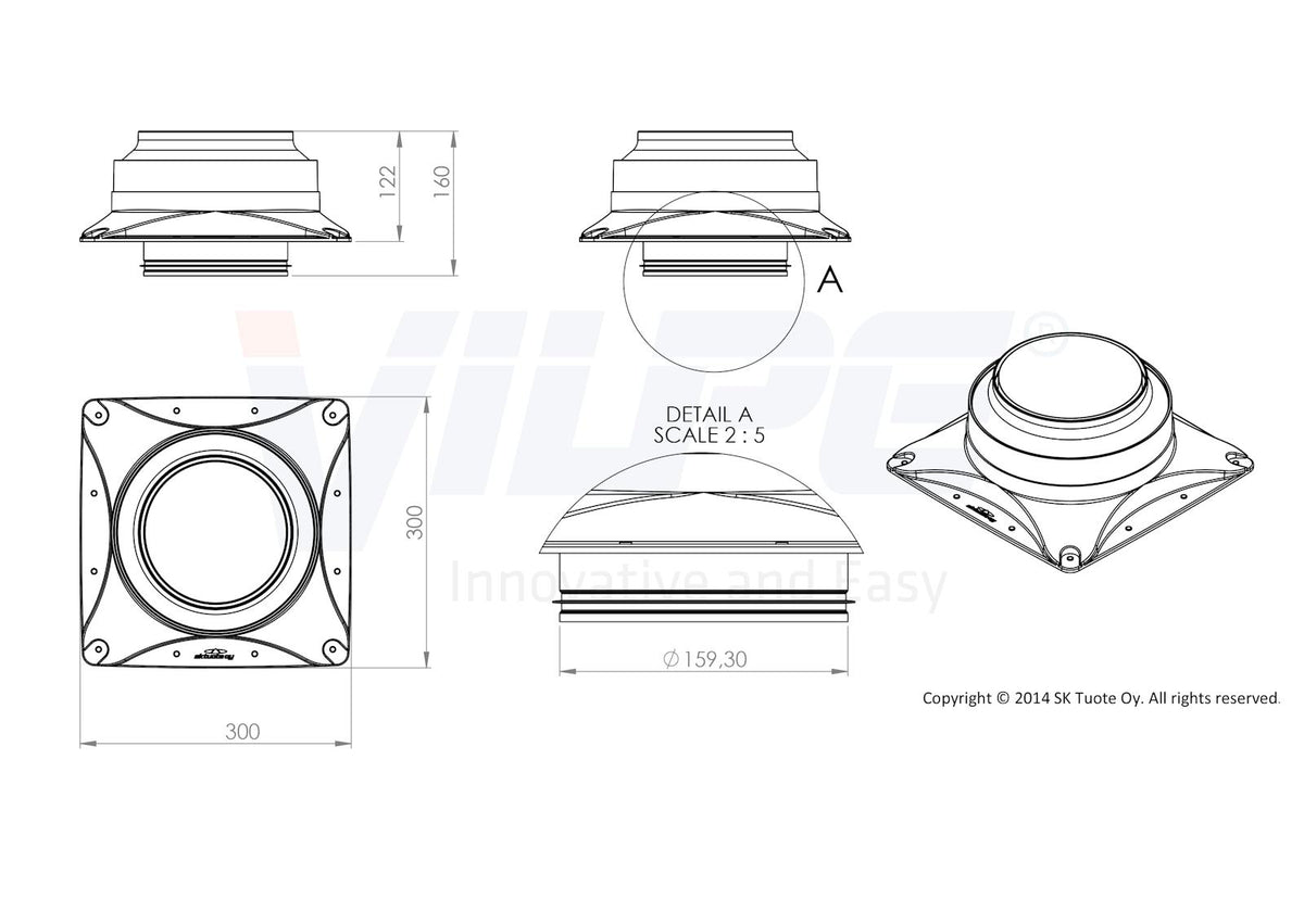 Ceiling fan Vilpe E220S red [7820231]