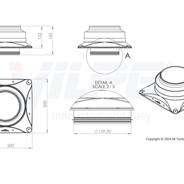 Ceiling fan Vilpe E220S red [7820231]