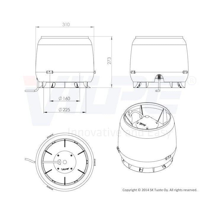 Huippuimuri Vilpe E220S tiilenpunainen 7820232