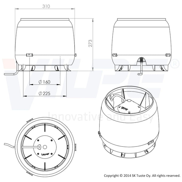 Ceiling fan Vilpe E220S red [7820231]
