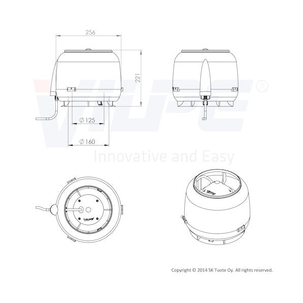 Huippuimuri Vilpe Eco S - sarja 110S/Ø110 + as.sarja musta [7820213] |