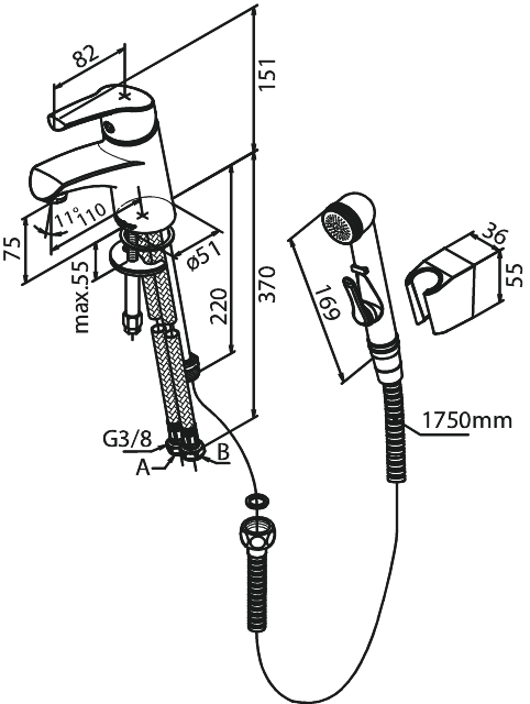 Damixa Rowan Pesuallashana Bide 6703000 [6130168]