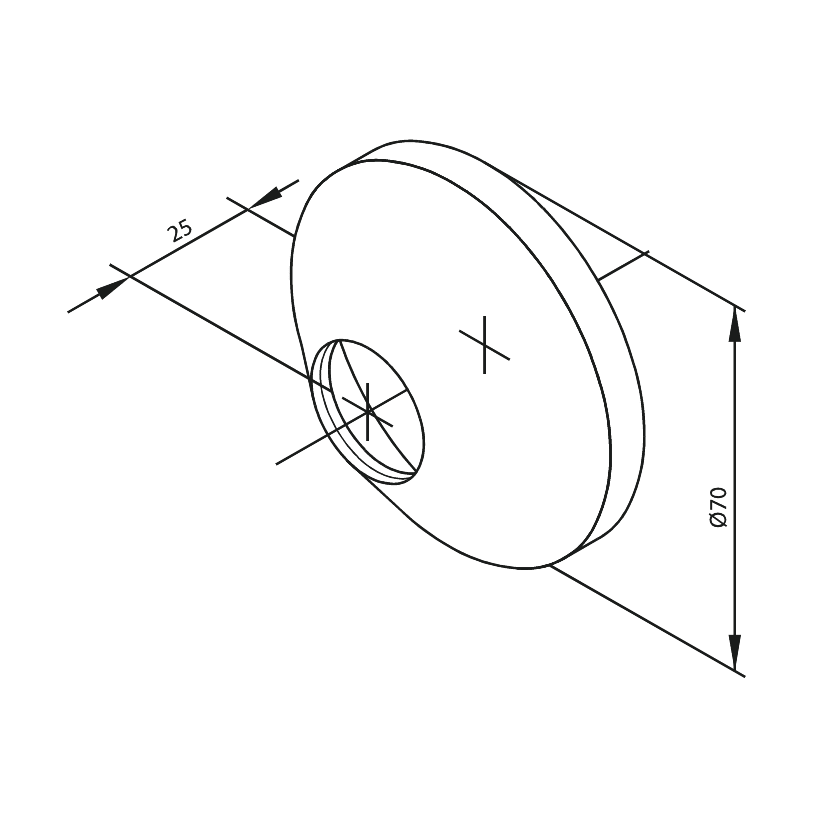 Damixa Peitelevyt Ø70 H=25 Kartio (2 Kpl) Kromattu 692790000 [6561204] |